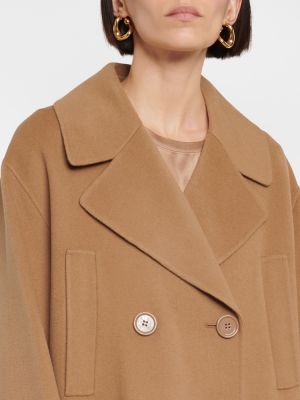 Vlněný krátký kabát 's Max Mara hnědý