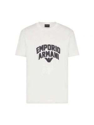 Koszulka z krótkim rękawem Emporio Armani biała