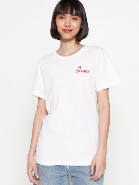 Biała koszulka z nadrukiem Diane Von Furstenberg
