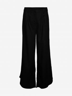 Lanene hlače Aware By Vero Moda črna