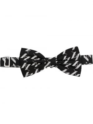 Jedwabny krawat z kokardką Karl Lagerfeld