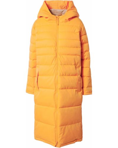 Priliehavý zimný kabát na zips s kapucňou Derbe - oranžová