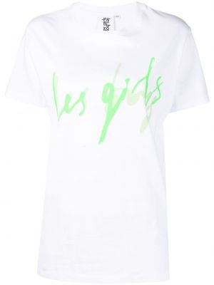 T-shirt z nadrukiem Les Girls Les Boys - Biały
