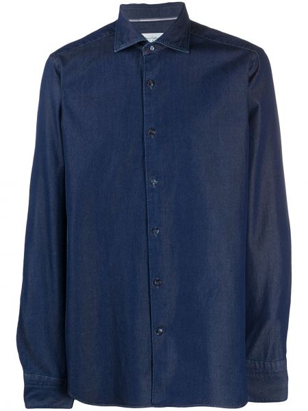 Памучна риза Tintoria Mattei синьо