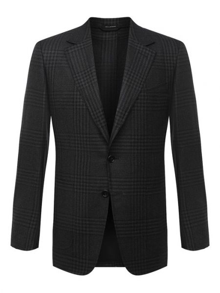 Шерстяной пиджак Tom Ford серый