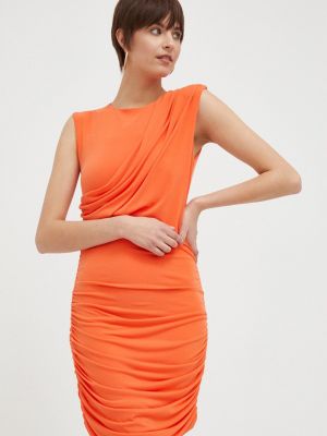 Sukienka mini dopasowana Artigli pomarańczowa