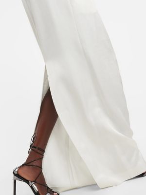 Saténové dlouhá sukně Alex Perry bílé