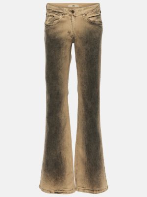 Voľné džínsy s rovným strihom s nízkym pásom Knwls béžová