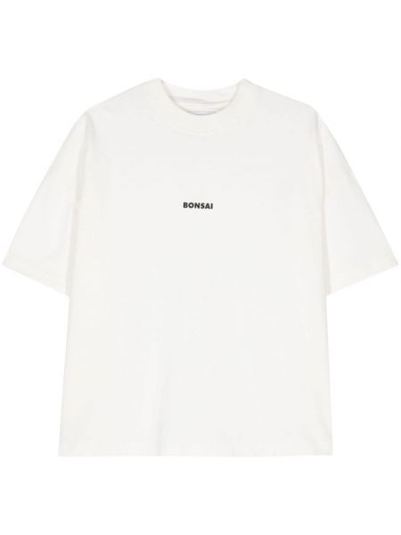 Bavlnené tričko s potlačou Bonsai biela