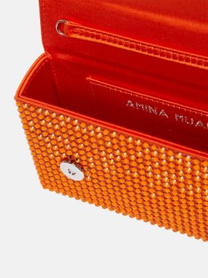 Borse pochette Amina Muaddi arancione