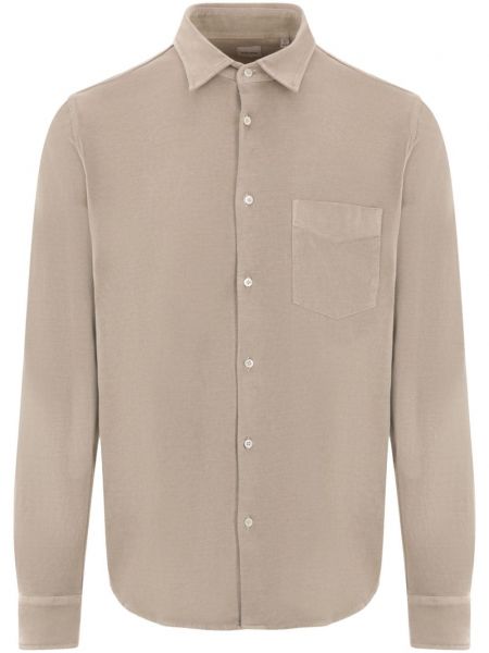 Chemise longue en coton en jersey Aspesi beige