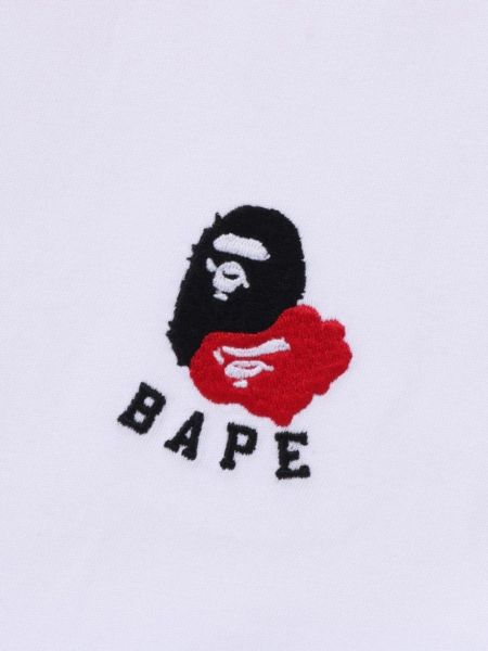 T-shirt mit stickerei A Bathing Ape® weiß