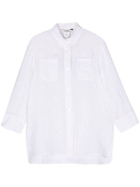 Ленена риза 's Max Mara бяло