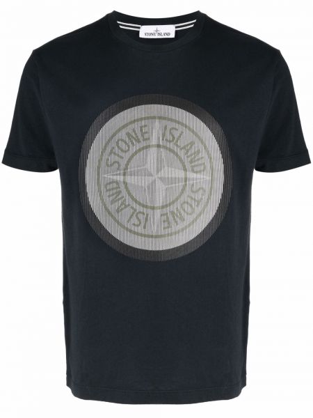 T-shirt con stampa Stone Island nero