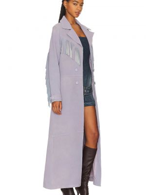 Кожаное пальто Understated Leather фиолетовое