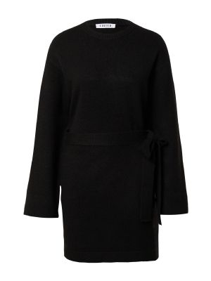 Плетена плетена рокля Edited черно
