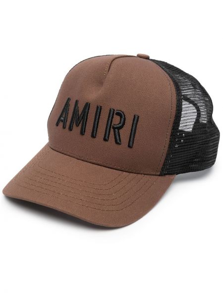 Brodert cap Amiri svart