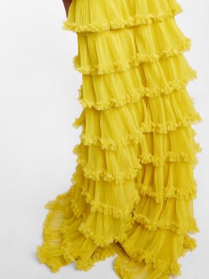 Sukienka długa tiulowa Giambattista Valli żółta