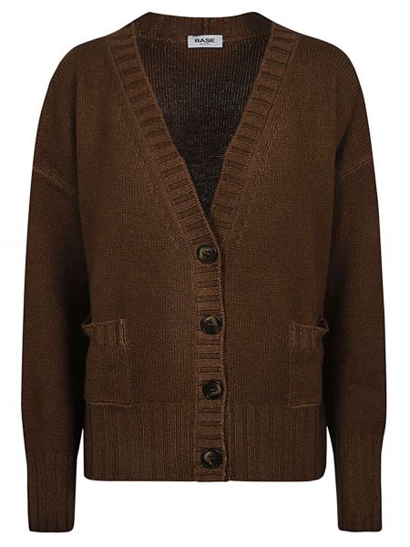 Cardigan di lana Base marrone