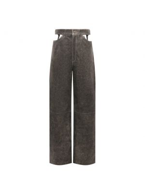 Кожаные брюки Manokhi - Серый