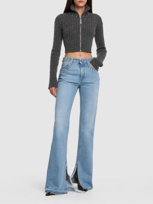 Jeans large cloutées Alessandra Rich