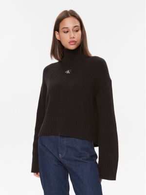 Bluză cu croială lejeră chunky Calvin Klein Jeans negru