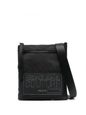 Τσάντα ώμου με φερμουάρ Versace Jeans Couture μαύρο