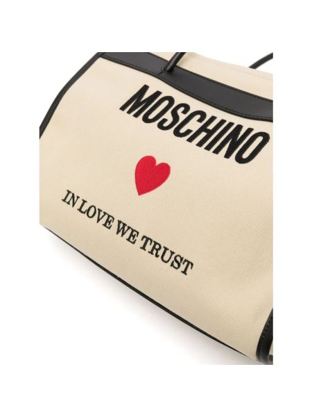 Bolso shopper Moschino beige