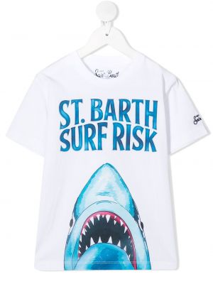 T-shirt con stampa Mc2 Saint Barth bianco