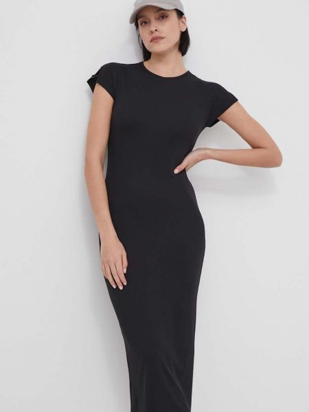 Testhezálló midi ruha Calvin Klein fekete