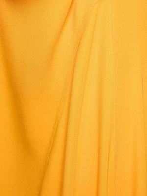 Μάξι φόρεμα από βισκόζη Jil Sander πορτοκαλί