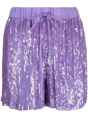 Pantaloni scurți cu paiete P.a.r.o.s.h. violet