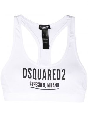 Sport trykt bh Dsquared2 hvit