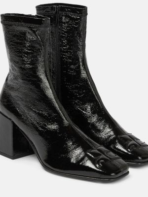 Кожени обувки до глезена от изкуствена кожа Courrã¨ges черно