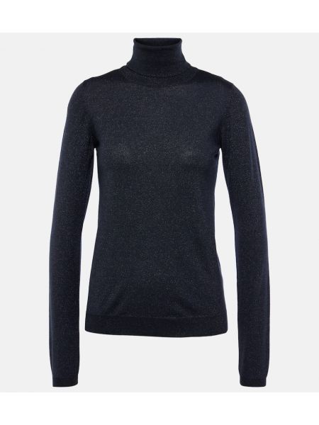 Kashmir turtleneck topp Brunello Cucinelli blå