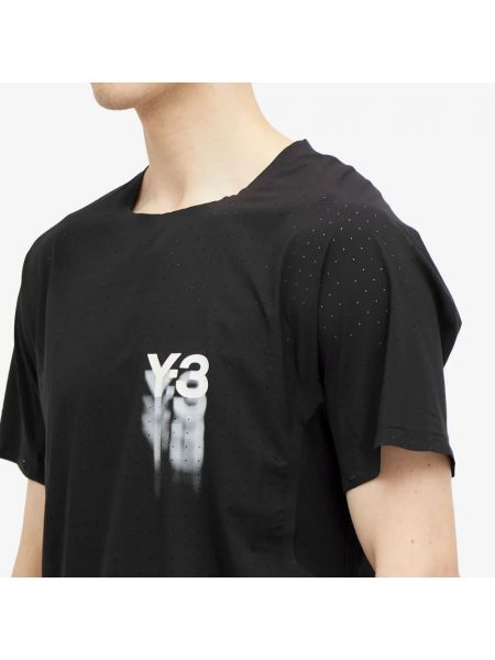 Беговая футболка с коротким рукавом Y-3 черная