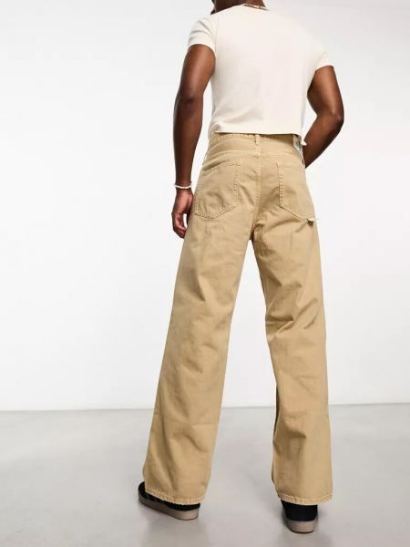 Мешковатые джинсы Calvin Klein бежевые