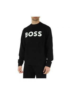 Sportliche sweatshirt Boss schwarz