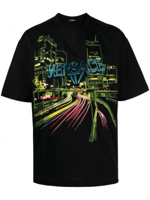 T-krekls ar izšuvumiem Versace melns