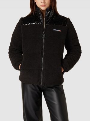 Pikowana kurtka z futerkiem Ellesse czarna