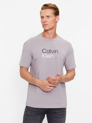 T-shirt Calvin Klein grau