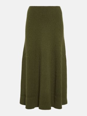 Długa spódnica wełniana Chloã© zielona