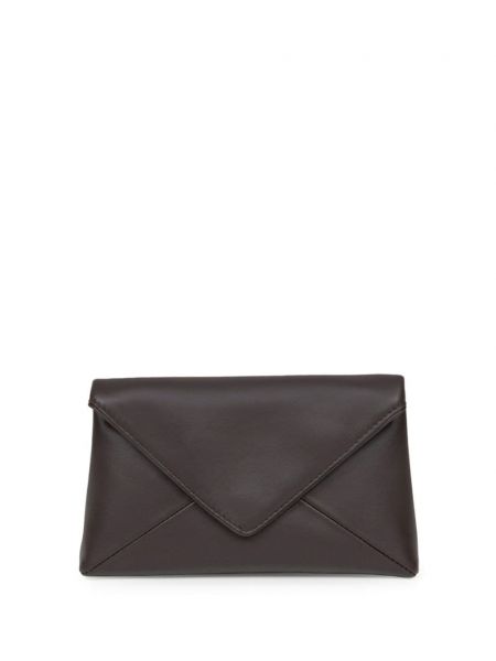 Læder clutch Dries Van Noten brun