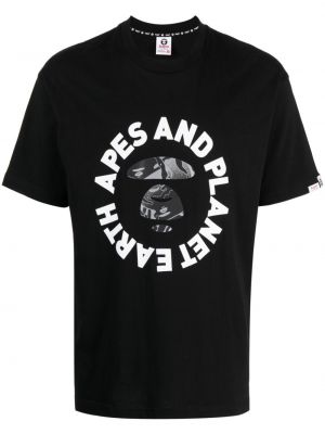 T-shirt con stampa Aape By *a Bathing Ape® nero