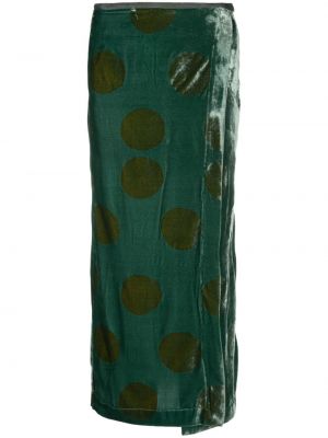 Aksamitna spódnica w grochy z nadrukiem Uma Wang