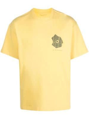 Тениска с принт Objects Iv Life жълто