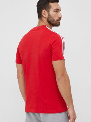 Pamut jersey csíkos póló Adidas piros