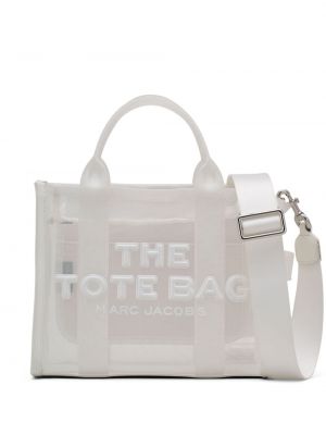 Nákupná taška so sieťovinou Marc Jacobs biela