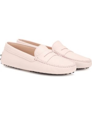Loafers di pelle Tod's rosa