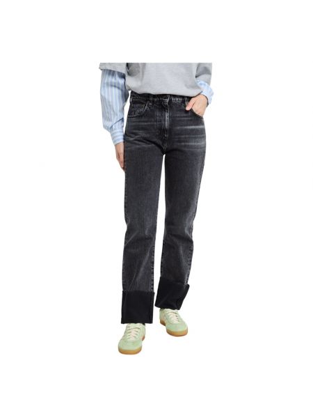 Czarne proste jeansy Semicouture